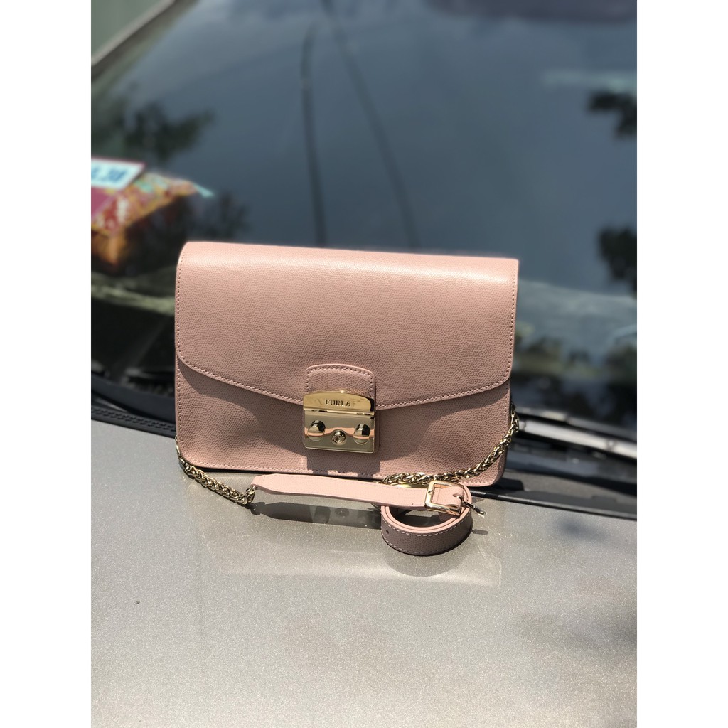 Túi xách chính hãng nữ Furla Shoulder size 25cm màu Moon cực xinh