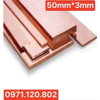 Đồng đỏ thanh bản 50mm*3 mm dài 500mm