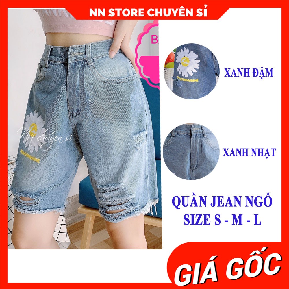 QUẦN BAGGY JEAN NGỐ BÔNG CÚC CỰC CHẤT N15 ⚡ẢNH THẬT⚡ QUẦN LỬNG NỮ