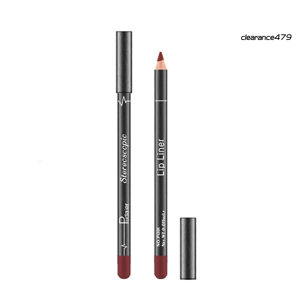 Set 12 Chì Kẻ Viền Môi Không Thấm Nước Lâu Trôi