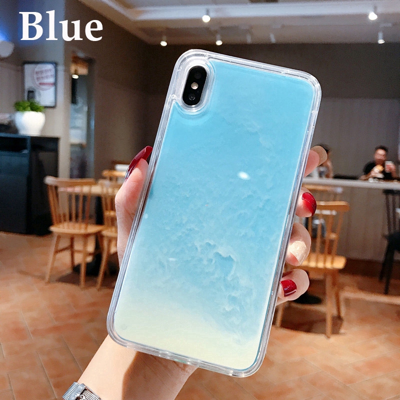 Ốp Điện Thoại Suntaiho Phối Cát Và Dịch Lỏng Phát Quang Neon Dành Cho iPhone 11 Pro Max XR 6s XS Max 7 8 Plus