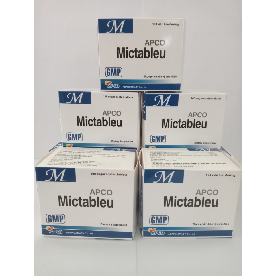 MICTABLEU Apco hộp 100 viên giúp thanh nhiệt, lợi tiểu.
