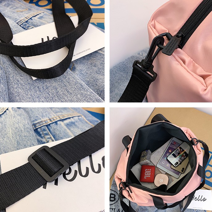 Túi Xách Du Lịch Thời Trang Xách Tay Nam Nữ Chất Liệu Vải Canvas Oxford Phong Cách Đeo Vai