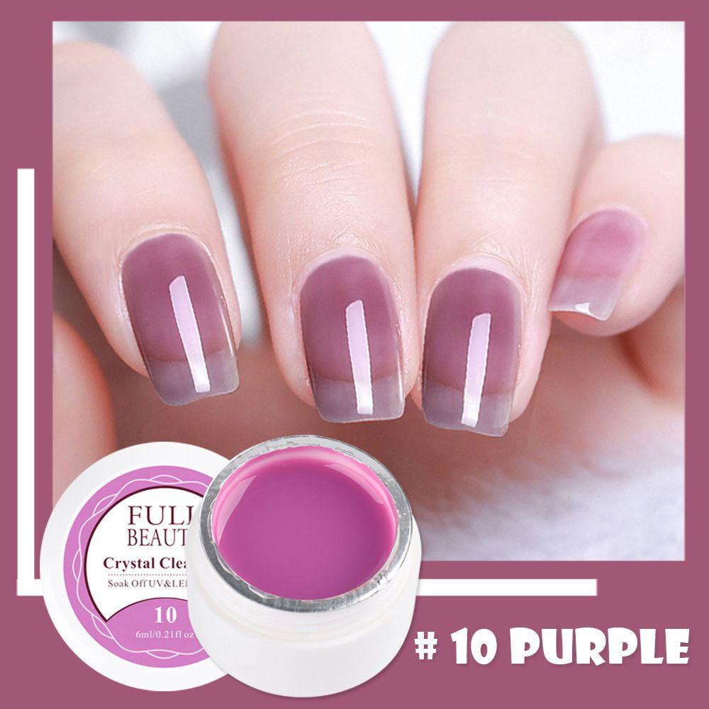 BJIA Varnish Nail Gel Semi Permanent|Pink Color Ice Translucent Gel Manicure Nails Art Gel For Baking UV Led Nail Polish