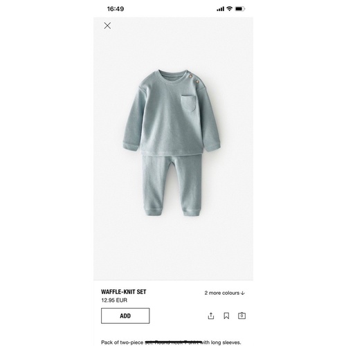 Bộ cotton len trơn Zara 10-20kg