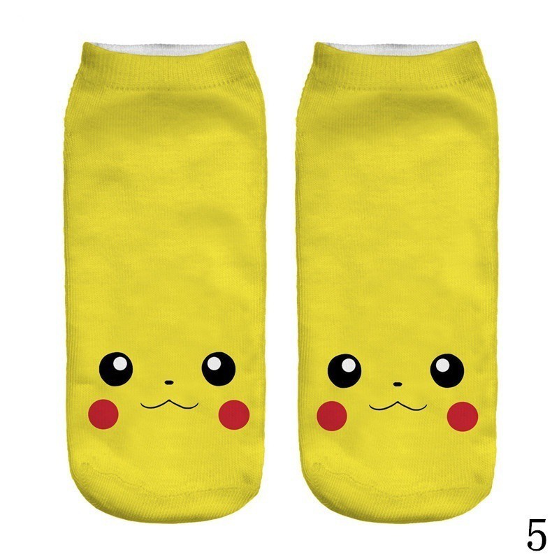 1 đôi tất cotton in hình Pokemon cho nữ