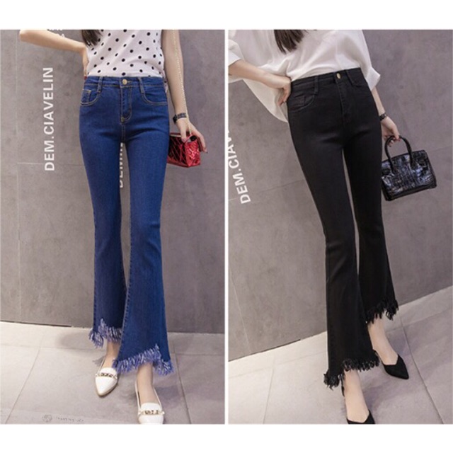 Quần bò ống loe ( jeans )