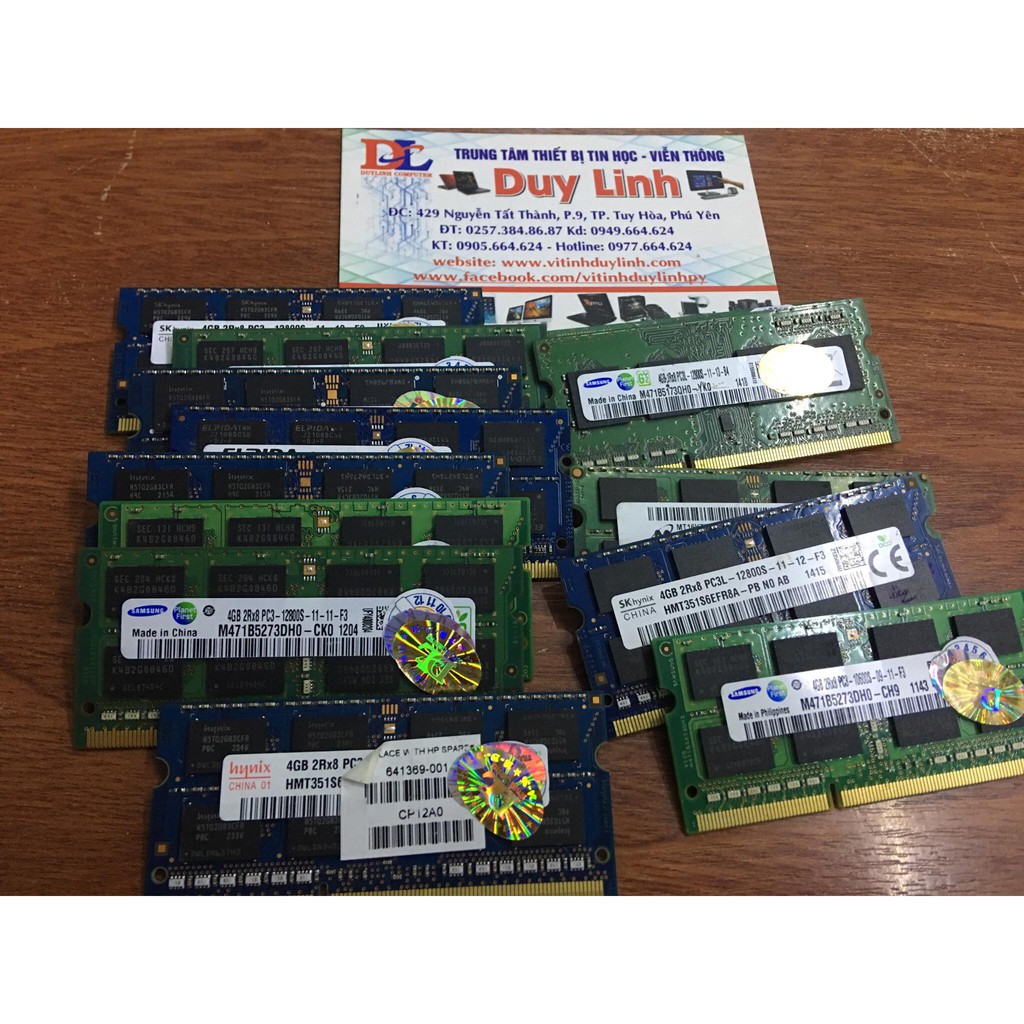 Ram laptop 4G,8G DDR3 các loại bảo hành 12 tháng