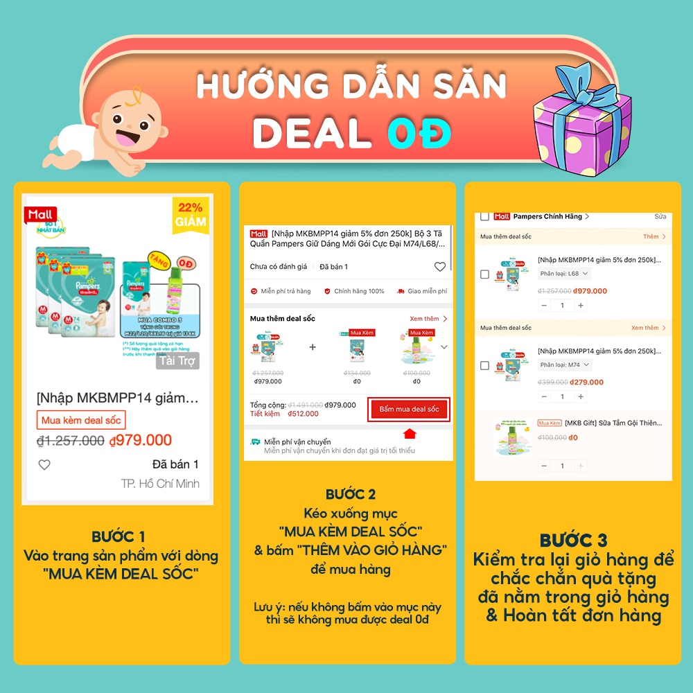 Bộ 2 Tã Quần Ngon Giấc Pampers L30/XL26/XXL22:XL26