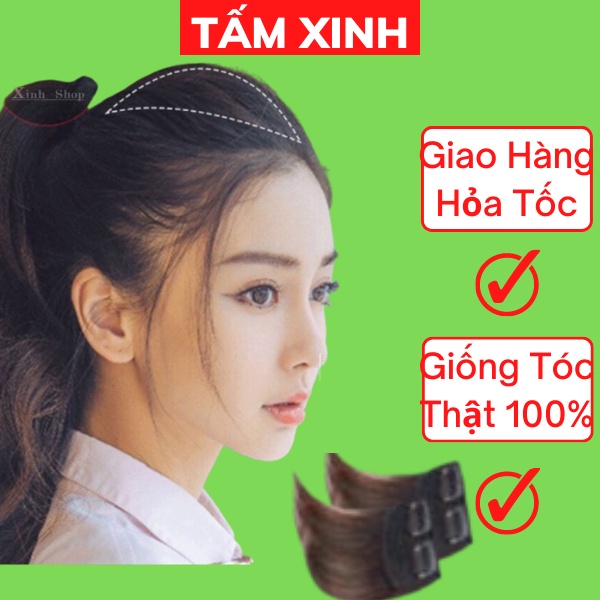 Tóc giả kẹp phồng mái đẹp phong cách hàn quốc hàng loại 1 - GIÁ 1 CHIẾC - KPM