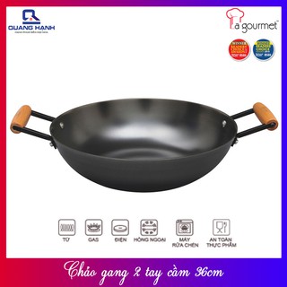 Chảo gang 2 tay cầm La Gourmet Nitrigan 36cm [Hàng chính hãng]