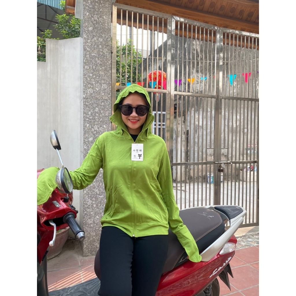 Áo Chống Nắng Nữ Cotton Khử Mùi Hôi Dày Dặn Nhiều Màu Đẹp