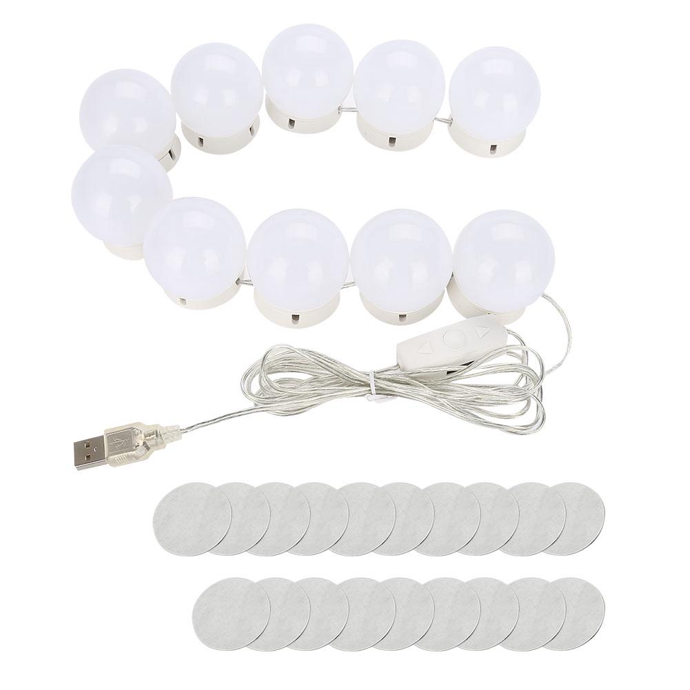 10 đèn LED tròn gắn gương trang điểm có thể điều chỉnh độ sáng