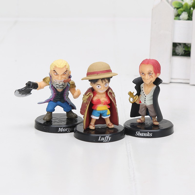 Set 12 mô hình đồ chơi nhân vật Luffy Sabo hoạt hình One Piece 5cm