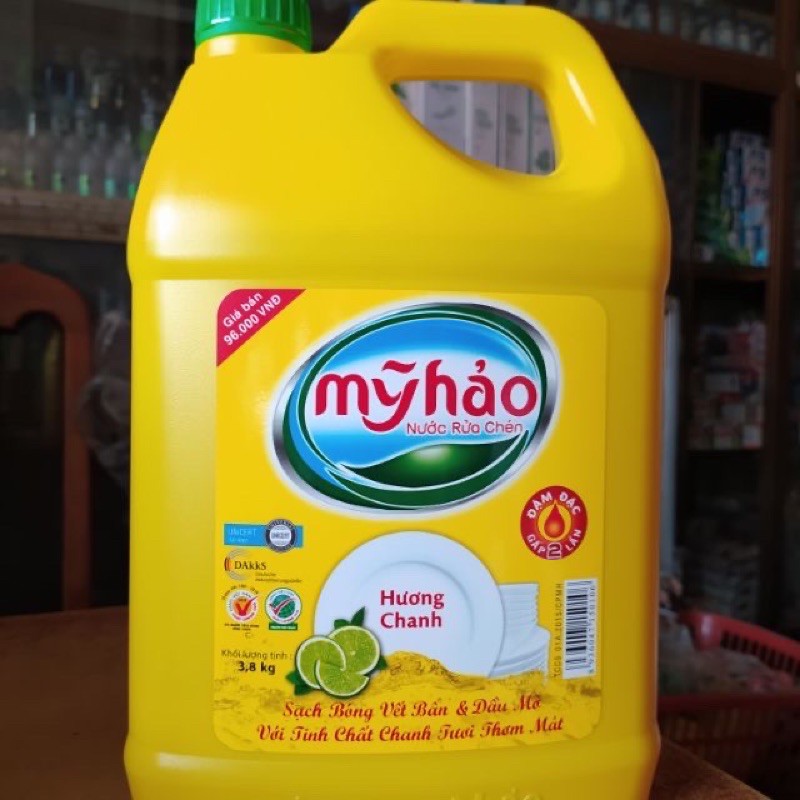 NƯỚC RỬA CHÉN MỸ HẢO HƯƠNG CHANH 3.8KG