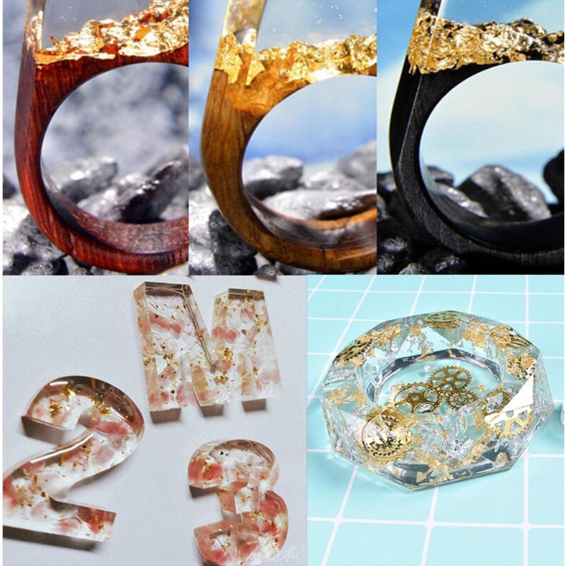 Set 3 Hộp Lá Kim Loại Màu Vàng Làm Đồ Thủ Công Nghệ Thuật