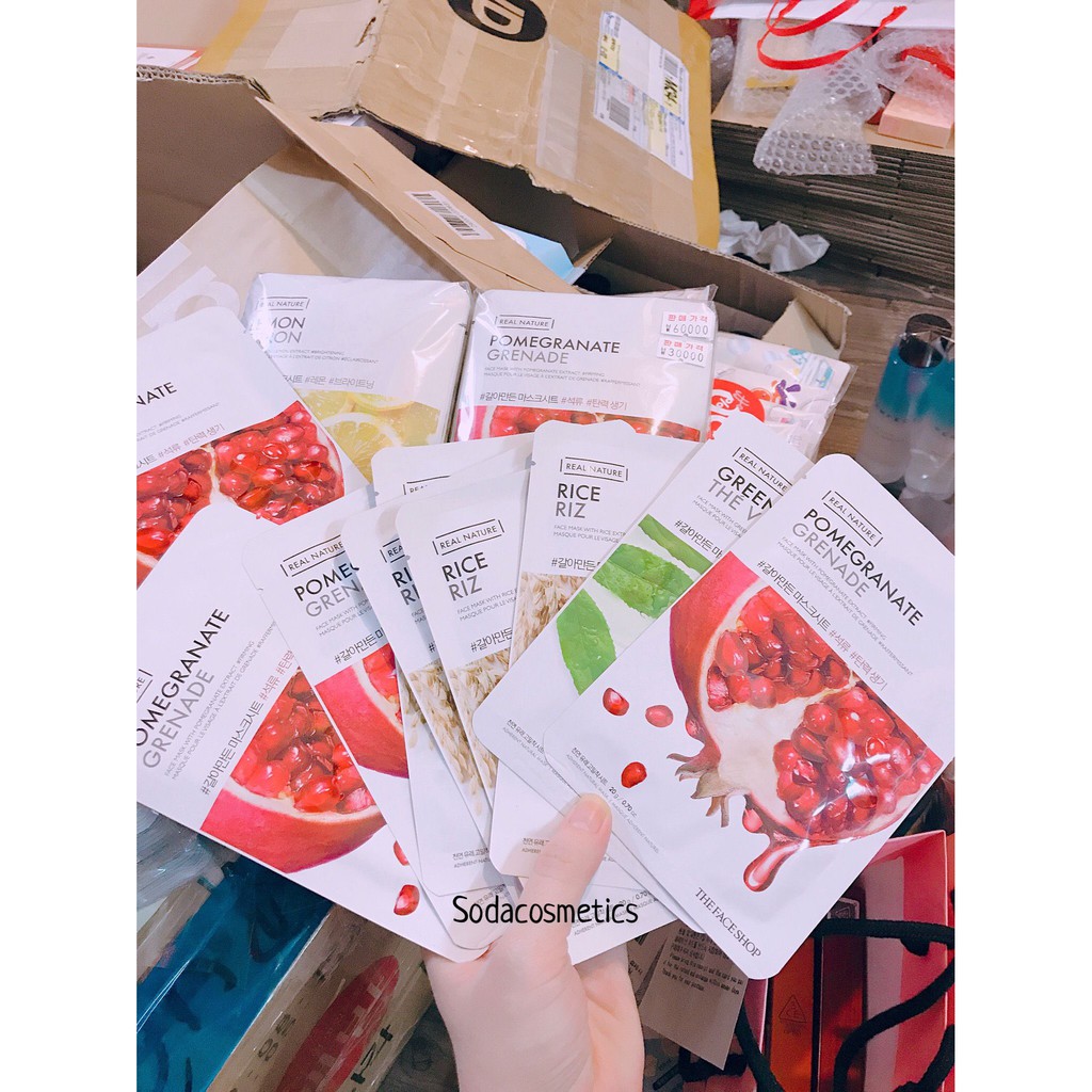 MẶT NẠ GIẤY CHIẾT XUẤT TỪ THIÊN NHIÊN  REAL NATURAL FACE MASK