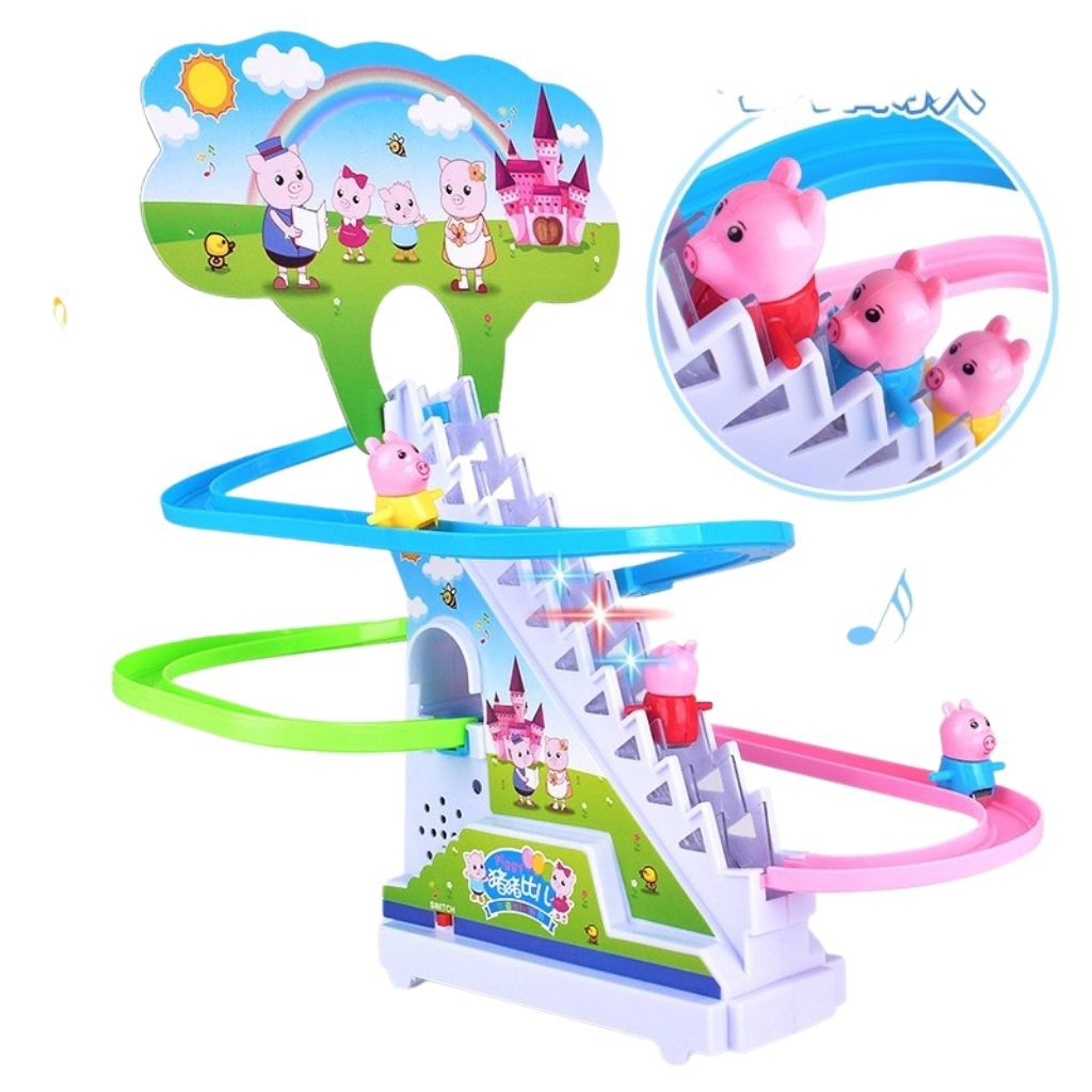 Đường Đua Robocar Poli - Bộ Mô hình Đồ Chơi Leo Thang, Bậc Thang - Cầu Trượt Vui Nhộn [Shop Mẹ Mốc] ,RBLT