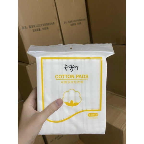 Bông Tẩy Trang Cotton 222 Miếng Dai, Mềm