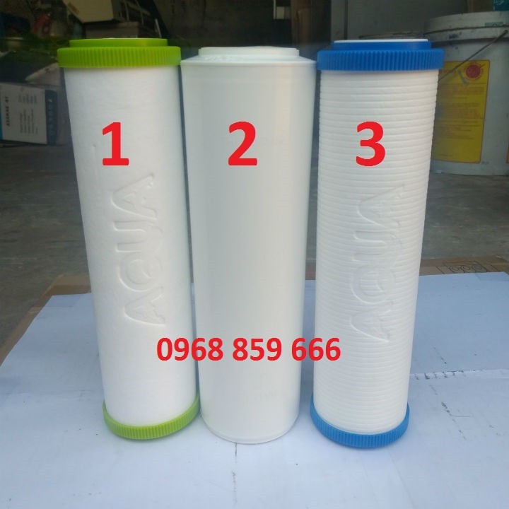 Bộ 3 lõi lọc nước 1-2-3 AQUA (Dùng được cho mọi máy RO)