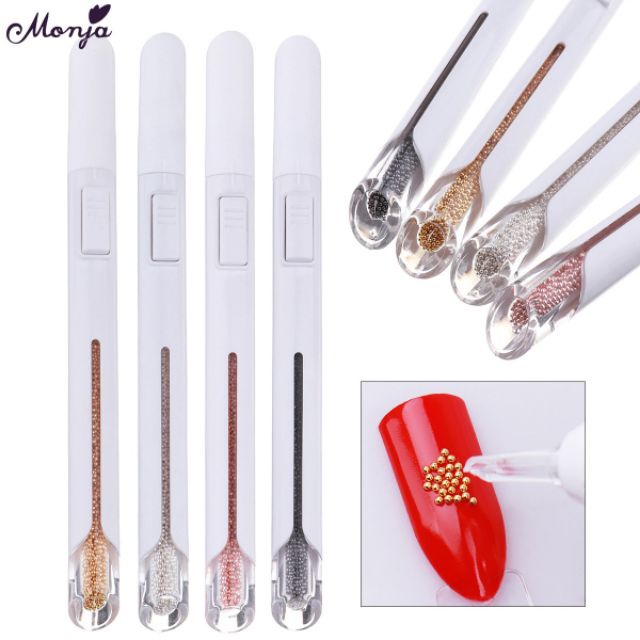 Bút nhả bi trang trí móng, bút đính bi trang trí nail các cỡ bi tiện lợi giúp đính bi nhanh.