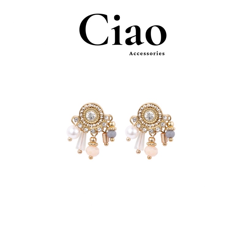 [NEW ITEMS] Khuyên tai/ Bông tai mạ bạc S925 thiết kế tinh tế sang trọng Dreamcatcher Ciao