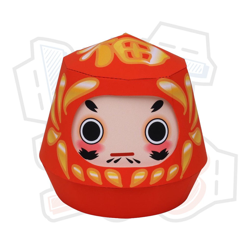 Mô hình giấy đồ chơi Nhật Bản Dharma Doll
