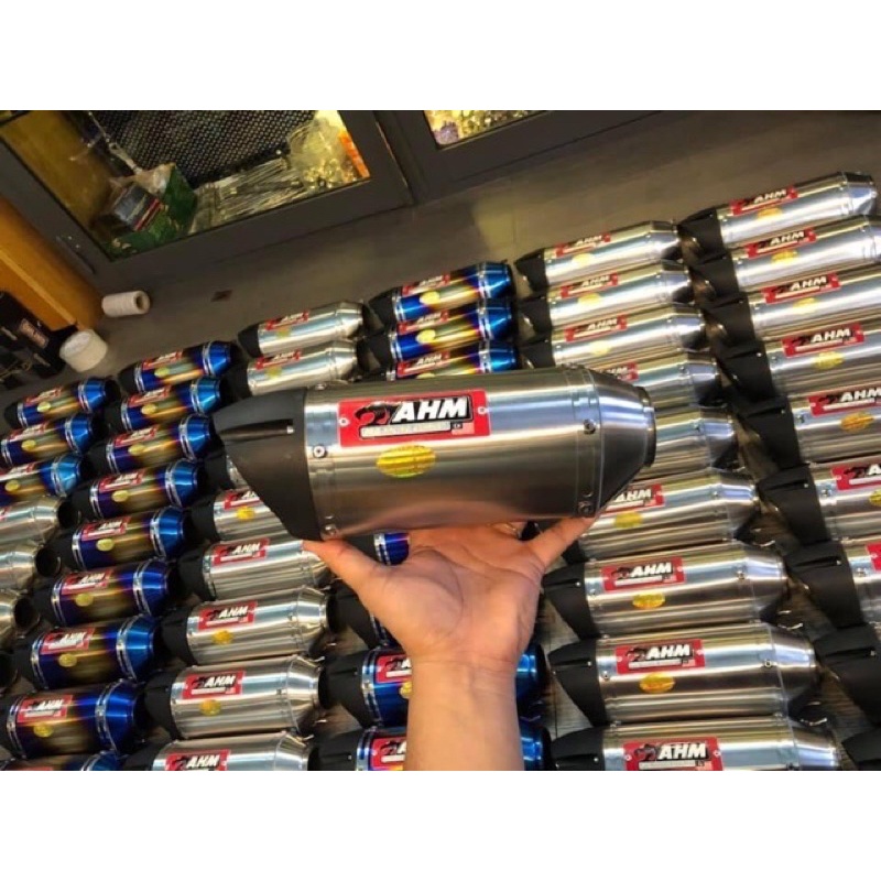 Bô tăng AHM M3 màu titan và bạc cực đẹp cho tất cả dòng xe