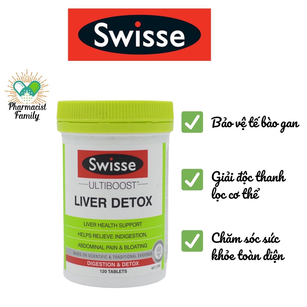 Viên Uống Hỗ Trợ Thải Độc Gan [Úc] Swisse Liver Detox - 120 viên