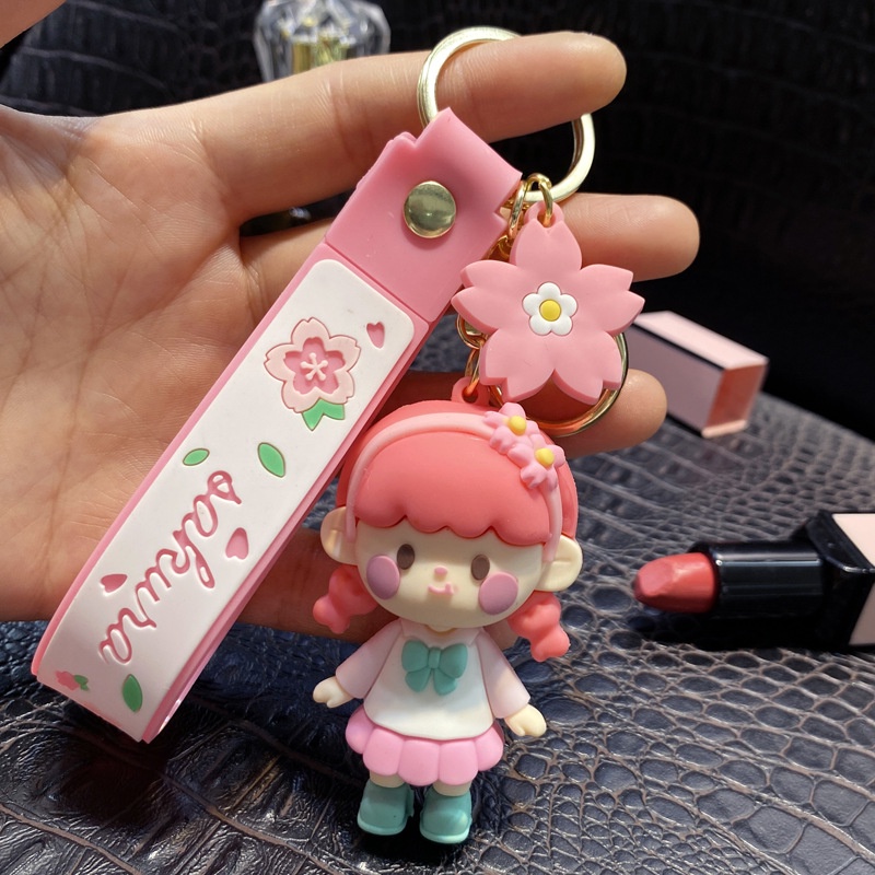 Móc khóa hình búp bê dễ thương sáng tạo