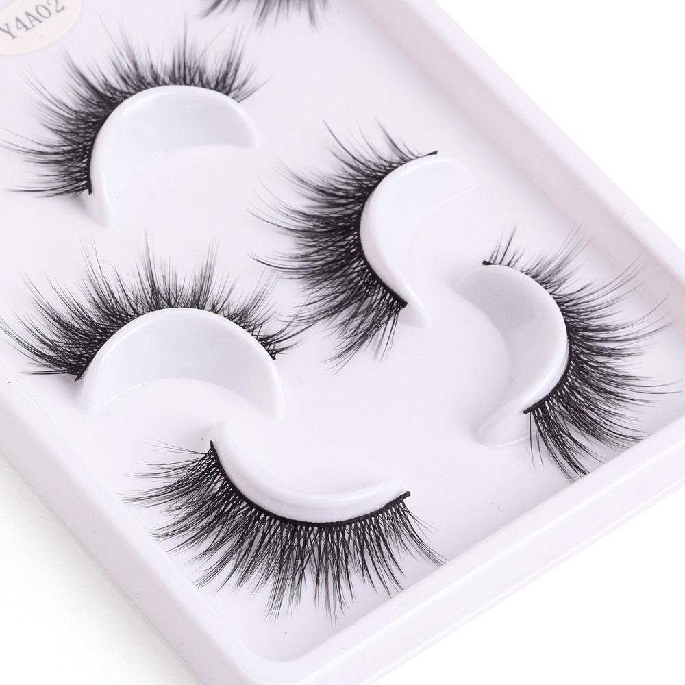 Bộ 4 cặp lông mi giả 3D MAGEFY có thể tái sử dụng lông mi mềm sợi tơi và có độ cong sẵn cho đôi mắt long lanh