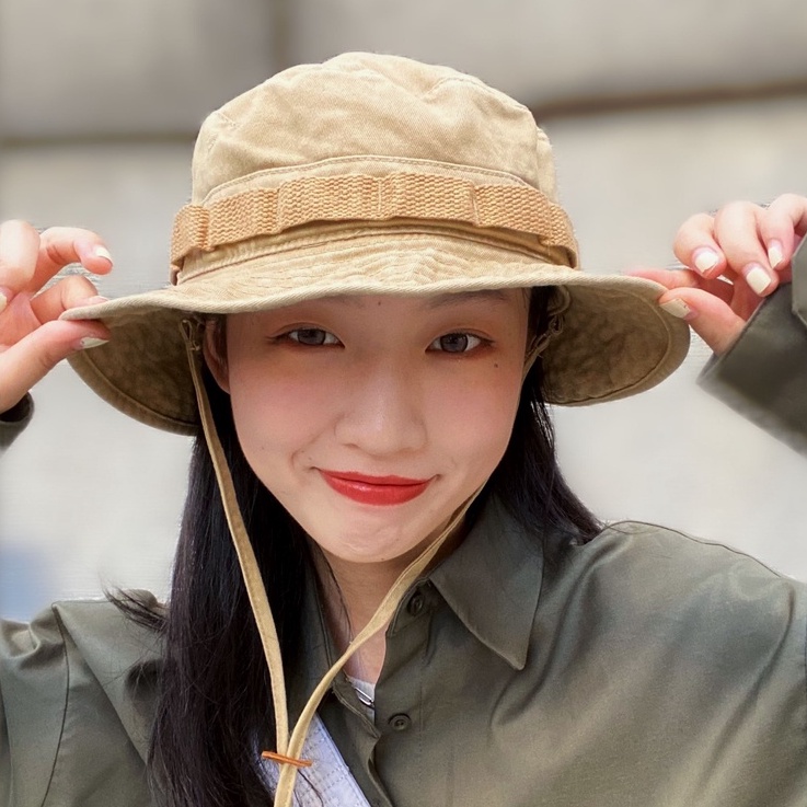 Mũ Tai Bèo Vải Cotton Có Dây Thừng Chống Gió Che Nắng Dễ Phối Đồ Thích Hợp Cho Các Hoạt Động Ngoài Trời