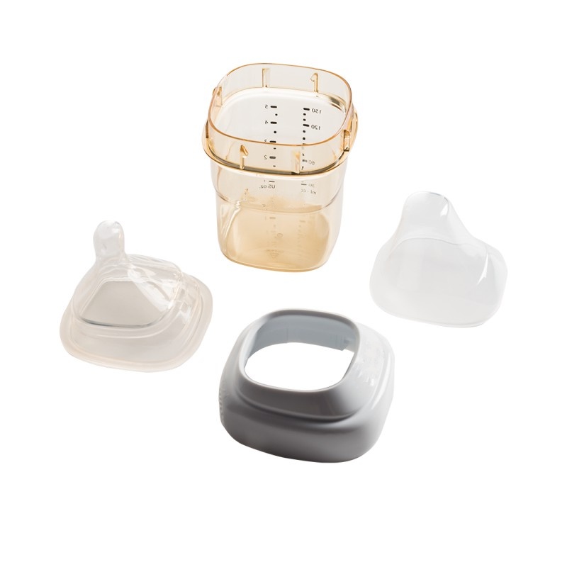 Bình sữa hình vuông PPSU dung tích 150ml/240ml/330ml chống đầy hơi an toàn cho bé