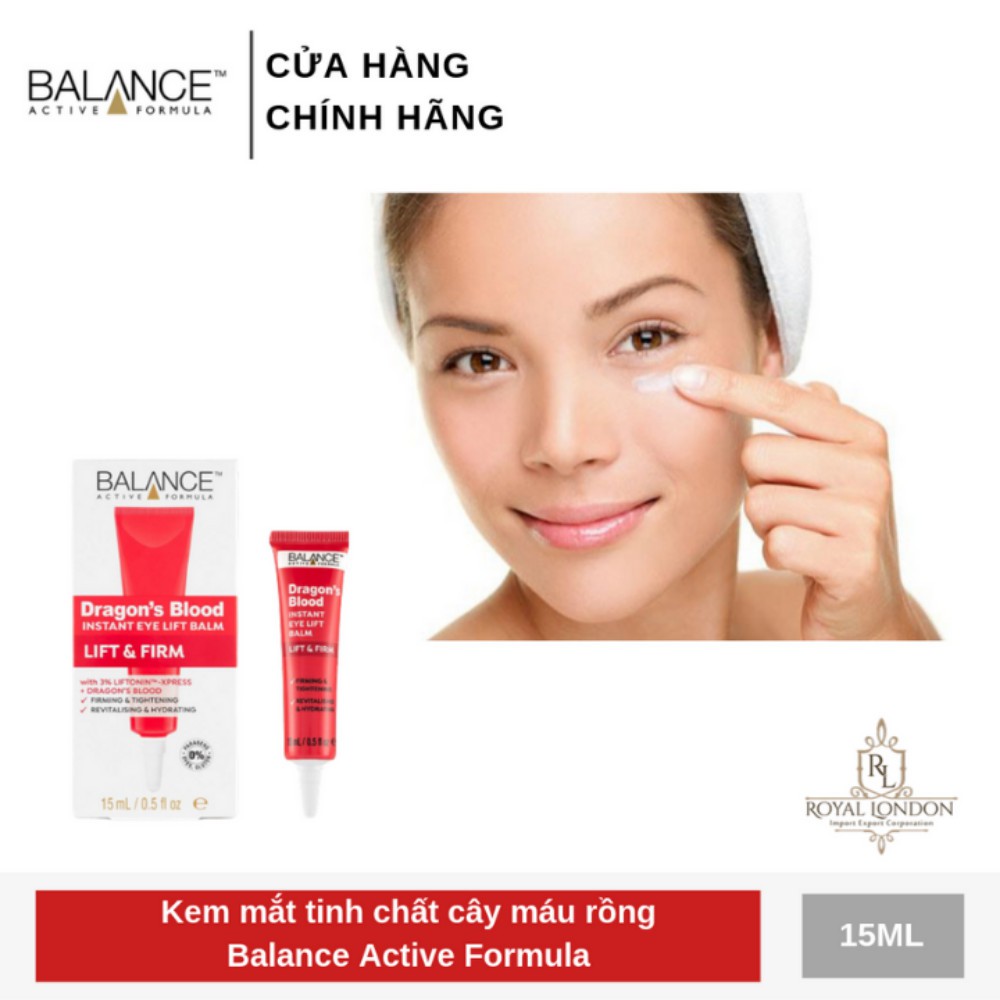 Kem Mắt Căng Da Tinh Chất Cây Máu Rồng Balance Dragon's Blood Instant Eye Lift Balm 15ml