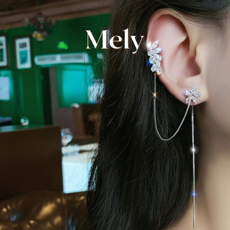 BÔNG VÀNH TAI ĐÍNH ĐÁ CAO CẤP SIÊU SANG PHONG CÁCH HÀN QUỐC - MELY 1233