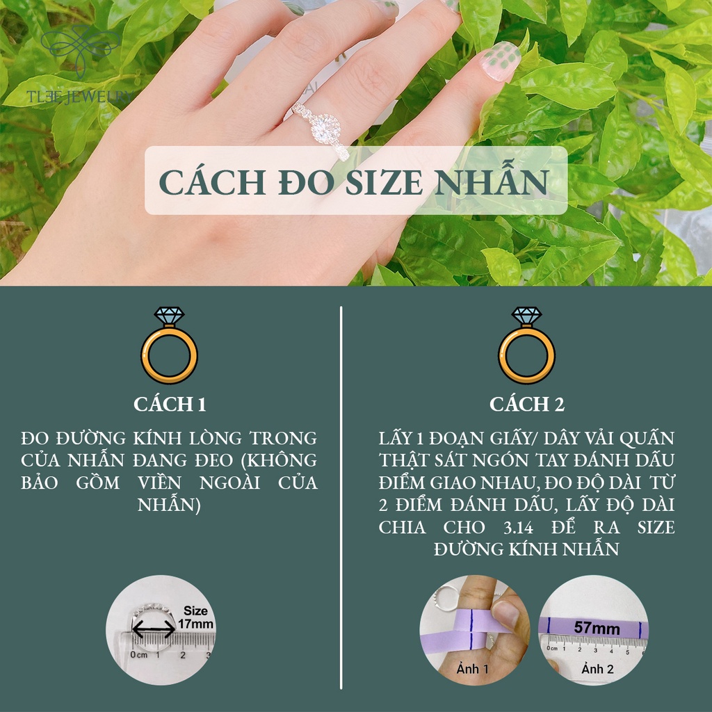 Nhẫn bạc nữ TLEE Grace Prince lấp lánh xinh xắn NCJ A0102