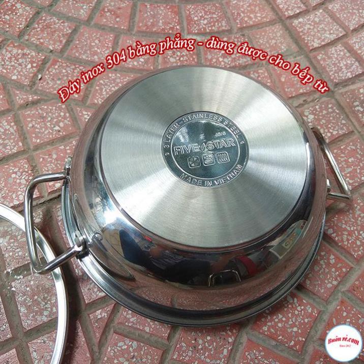 Chảo Sâu Lòng Inox 304 FIVE STAR Thiết Kế Đặc Biệt Với 3 Lớp 00874