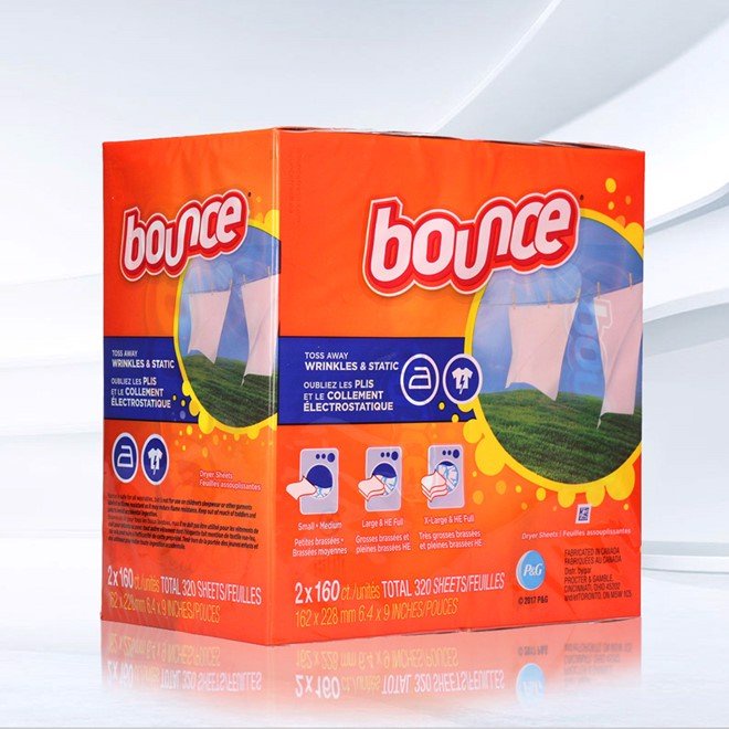 [ Lốc 2 hộp= 320 tờ] Giấy Thơm Quần Áo Bounce Mỹ | Nguyên Hương Store