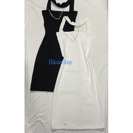 Đầm body ống dây chông cô phối xích siêu hách dáng | BigBuy360 - bigbuy360.vn