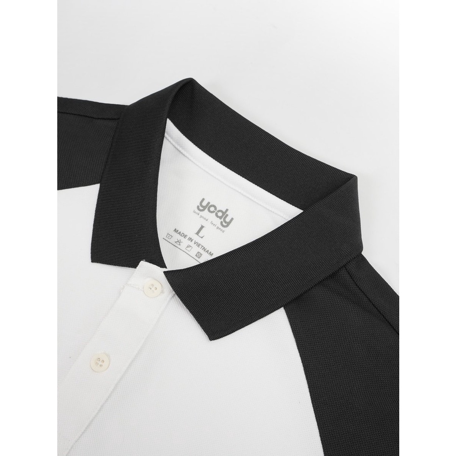 Áo Polo Nam YODY vải cotton cafe in hình gấu có thể phối combo và đôi APM5281