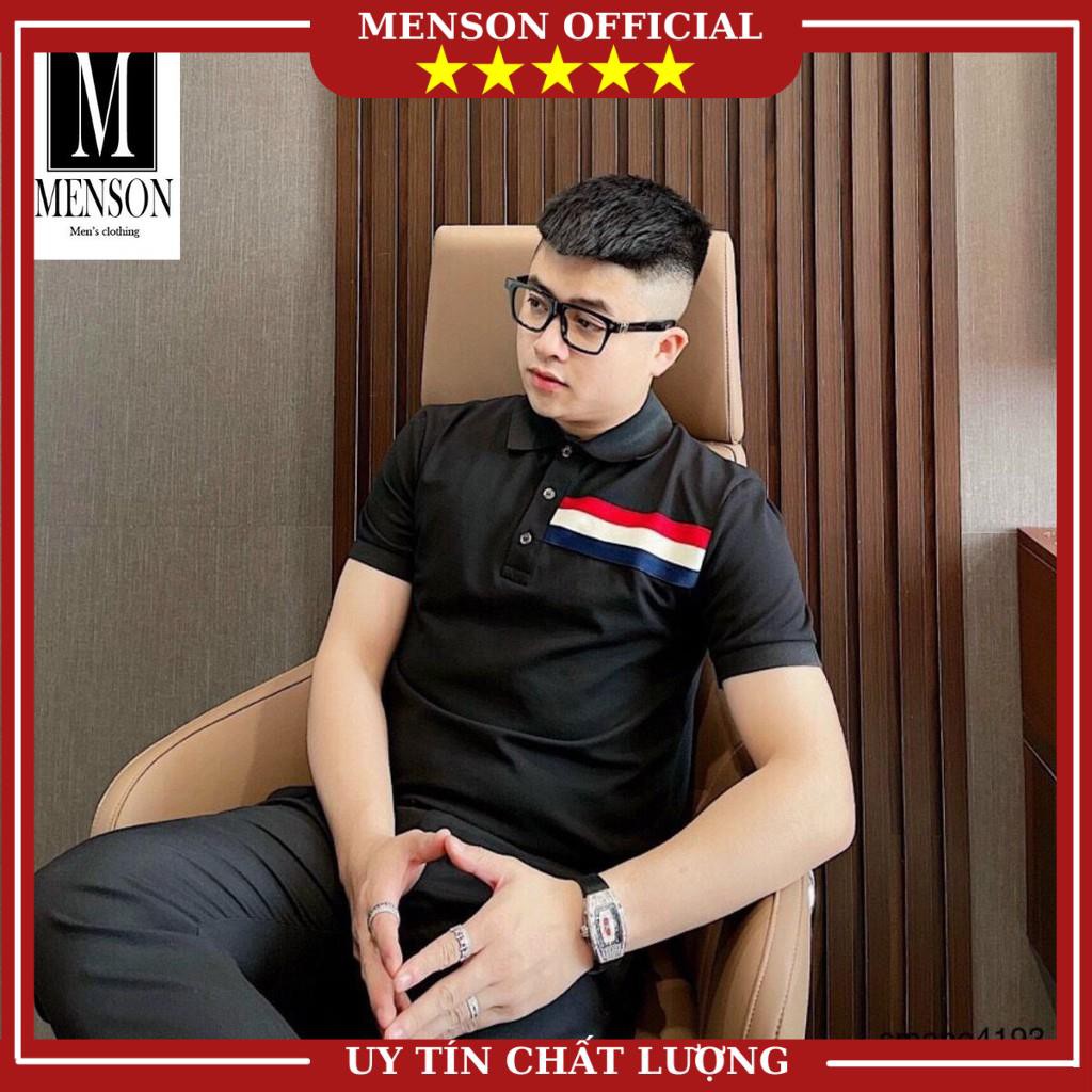 ⭐️SIÊU PHẨM⭐️Áo Phông Nam Cổ Bẻ Viền Túi Hàng Hiệu Cao Cấp- Áo Thun Nam chất mát mùa hè MENSON M6219