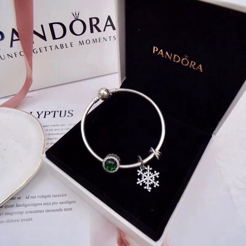 Vòng Tay Pandora Mạ Bạc 925 Có charm OP223 AR322 Mới