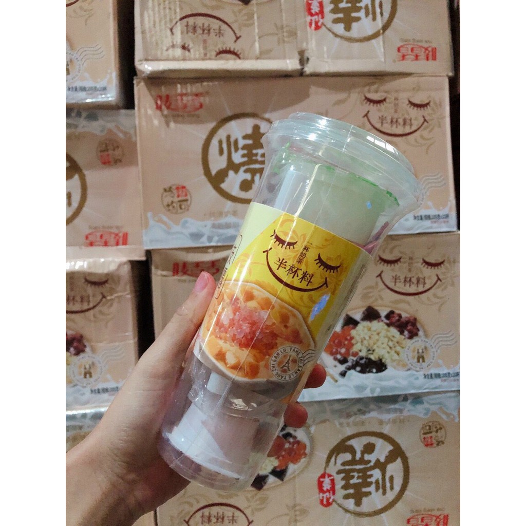 Trà Sữa Xoài - Trà Sữa Nướng Full Topping Siêu Ngon - Hộp To 205gr