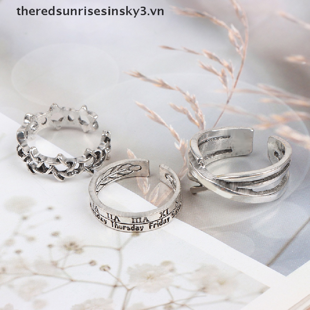 Set 3 Nhẫn Hở Có Thể Điều Chỉnh Kích Cỡ