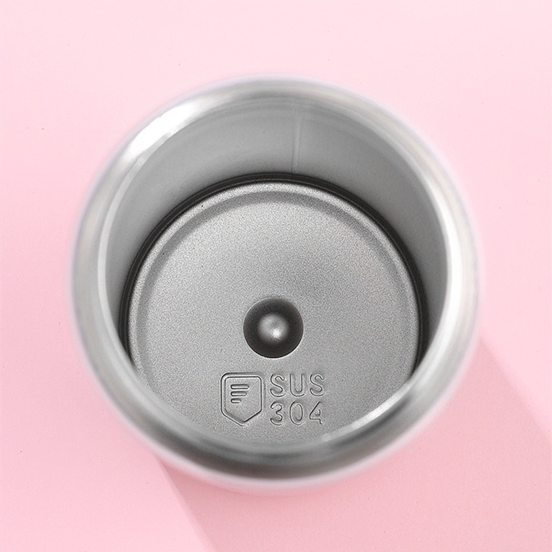 Bình Giữ Nhiệt Bằng Thép Không Gỉ Hai Lớp 350ml/420ml Kèm Ống Hút Thiết Kế Thay Đổi Màu Sắc Dễ Thương Cho Nữ Sinh