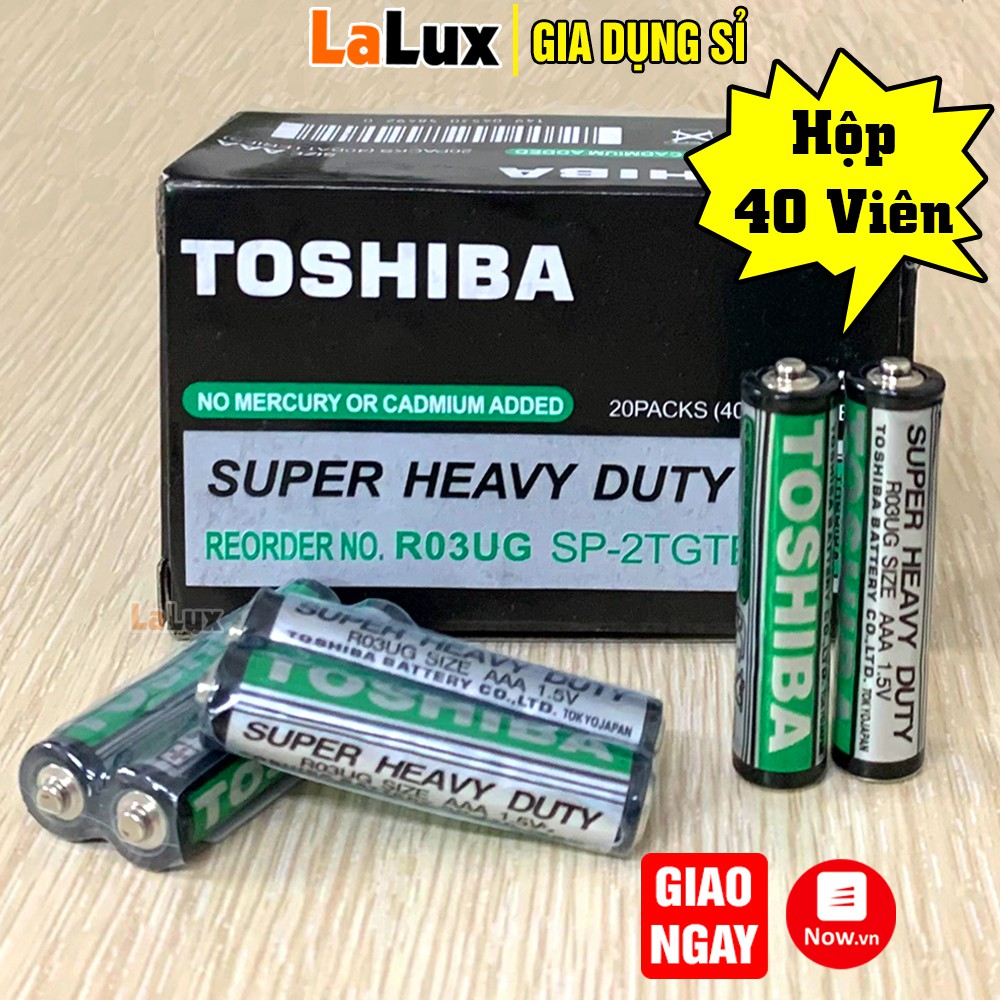 Hộp Pin AAA TOSHIBA 1.5V ( 40 Viên ) - Pin 3A , Pin Tiểu Nhỏ, Dùng Cho Remote Máy Lạnh(tv), Đồ Chơi, Đồ Dùng Đi