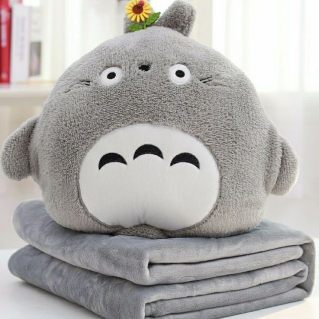 Bộ chăn gối totoro tròn smile