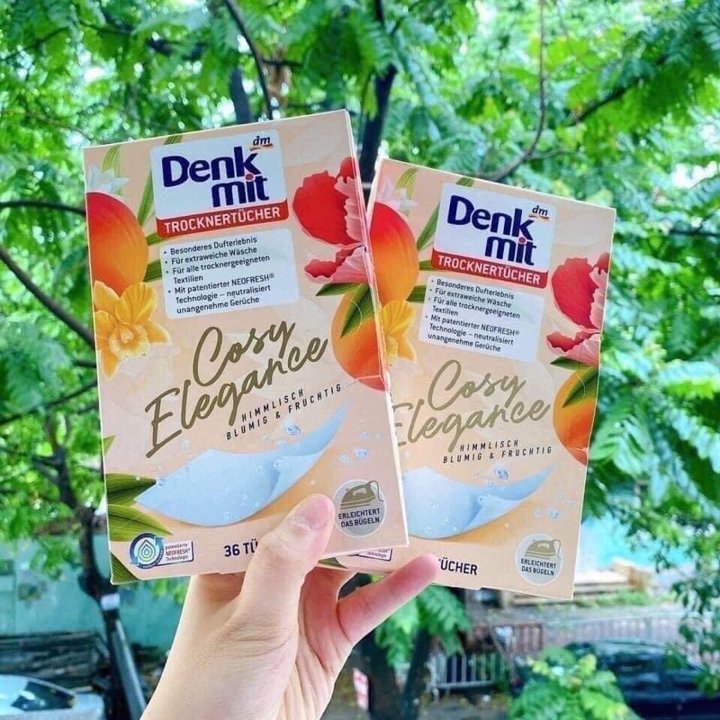 GIẤY THƠM QUẦN ÁO DENKMIT_ HỘP 36 MIẾNG