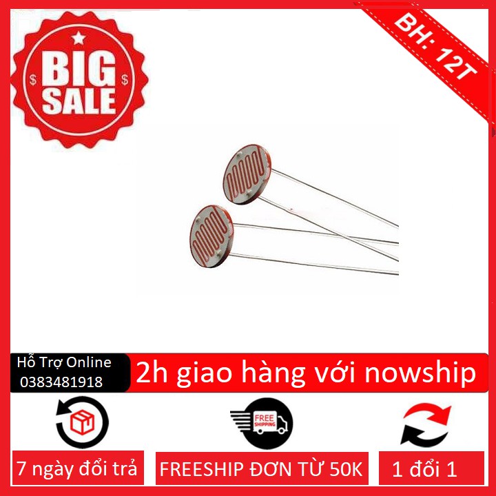 cảm biến ánh sáng- Quang Trở CDS 5mm-linhkiendientubk