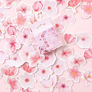 Hộp sticker nhãn dán chủ đề hoa anh đào Nhật Bản xinh xắn